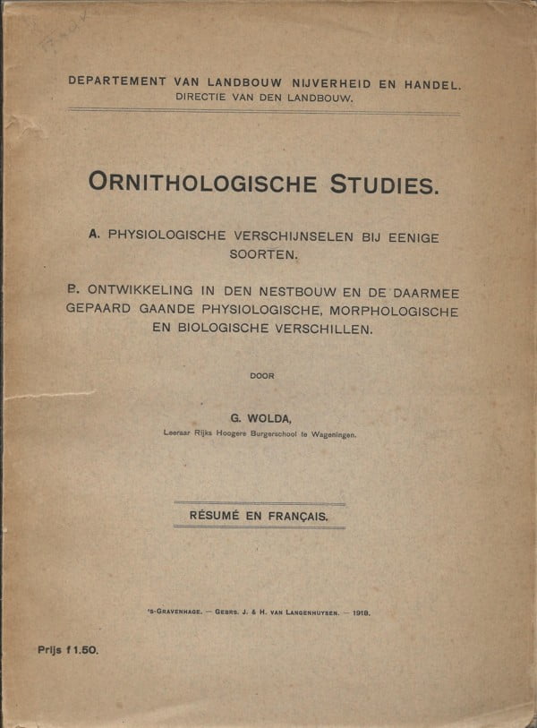 ORNITHOLOGISCHE STUDIES