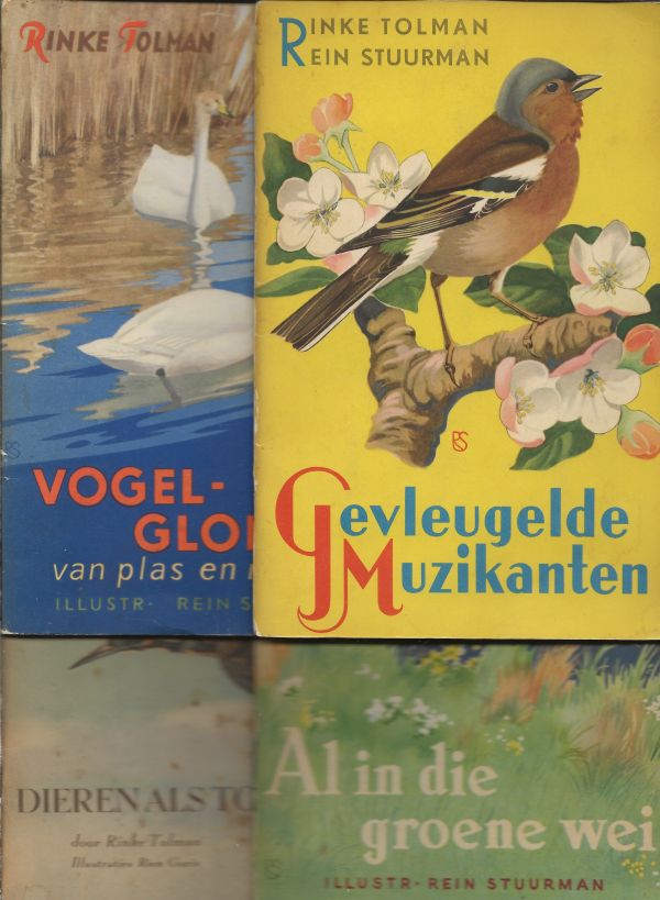 4 boekjes met plaatjes(compleet) over de Nederlandse natuur door Rinke Tolman en Rein Stuurman