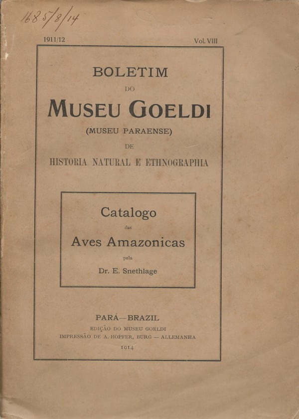 Catalogo das Aves Amazonicas