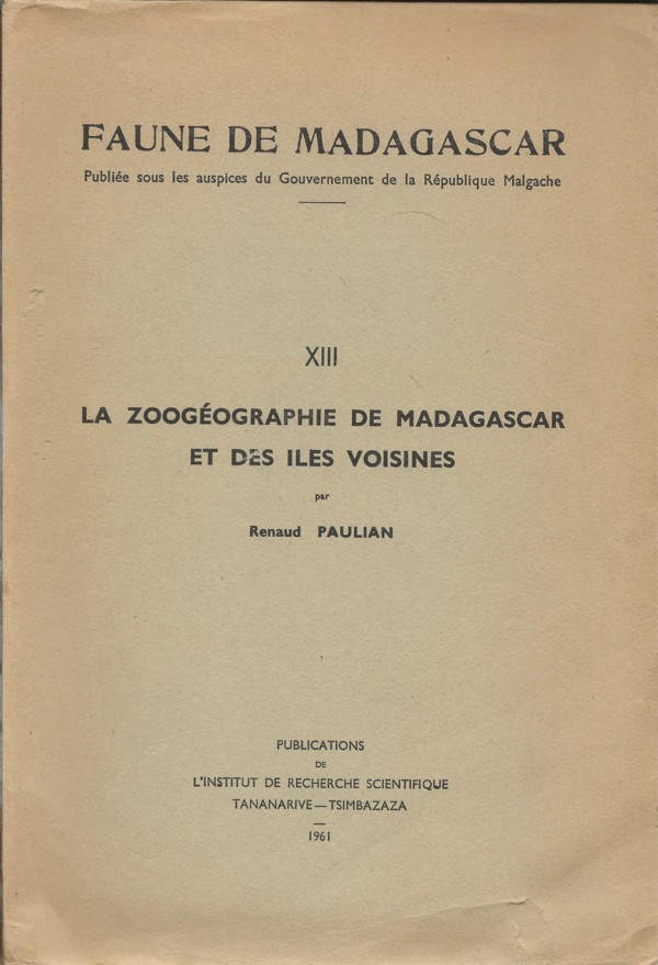 Faune de Madagascar - La Zoogéographie de Madagascar et des Iles Voisines