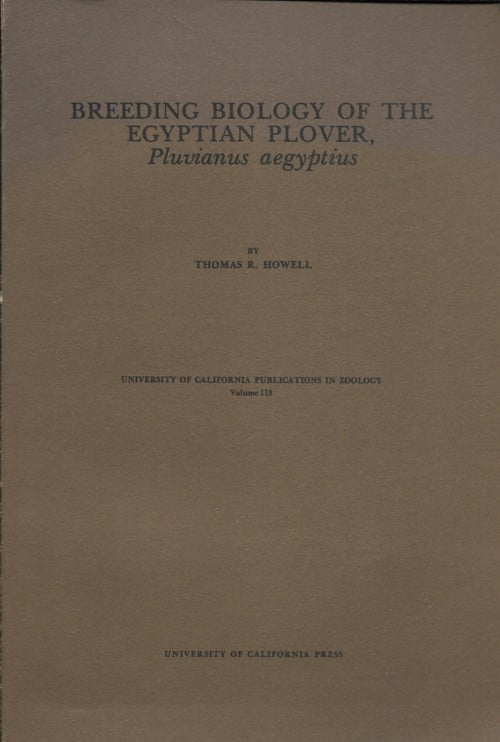Breeding Biology of the Egyptian Plover