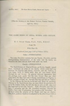 The Game Birds of India, Burma and Ceylon (alleen de zandhoenders) - Afbeelding 2