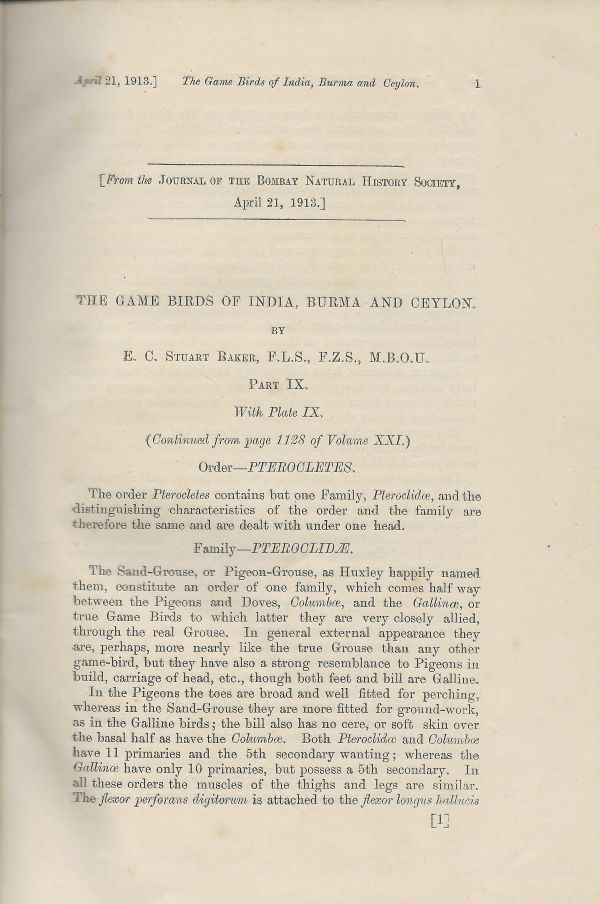 The Game Birds of India, Burma and Ceylon (alleen de zandhoenders) - Afbeelding 2